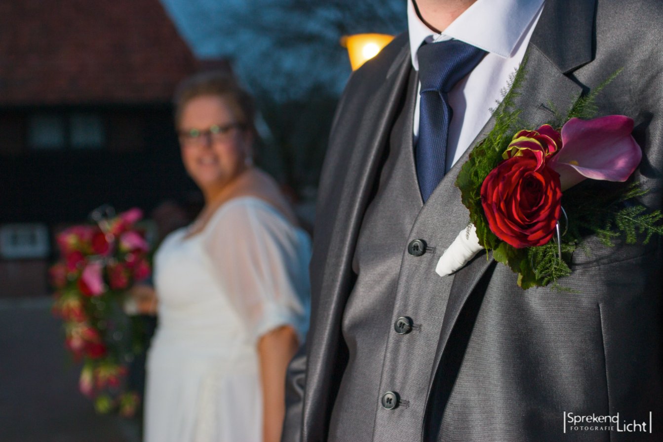 Corsage van de bruidegom
